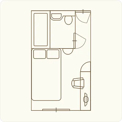 シングルルームの間取り図